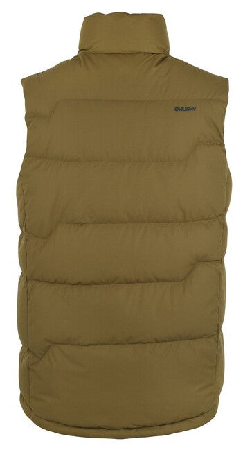 HUSKY Deep vestă puf cu fermoar pentru bărbați, kaki închis, M