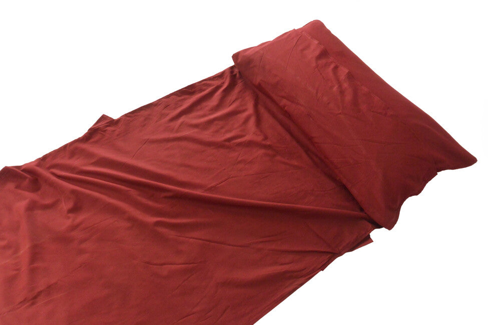 Origin Outdoors inserție dreptunghiulară pentru sac de dormit bumbac, bordo