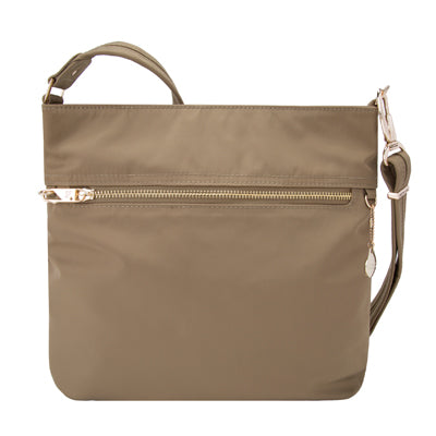 Travelon Tailored Slim geantă de umăr anti-furt, maro