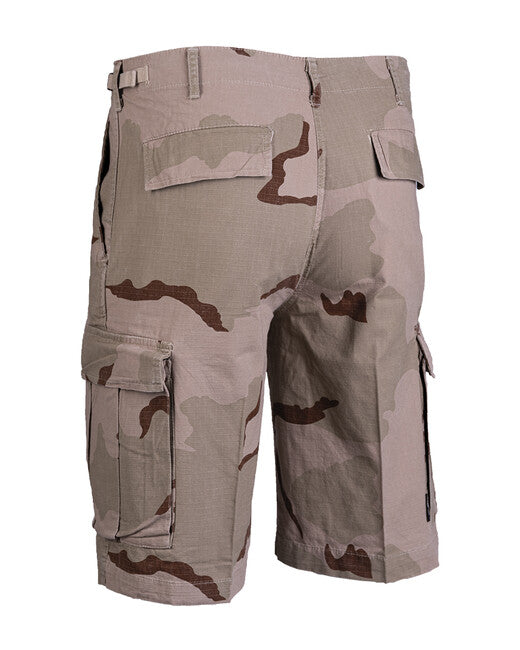 Mil-Tec BDU pantaloni scurți US tip rip-stop prespălat 3col. desert