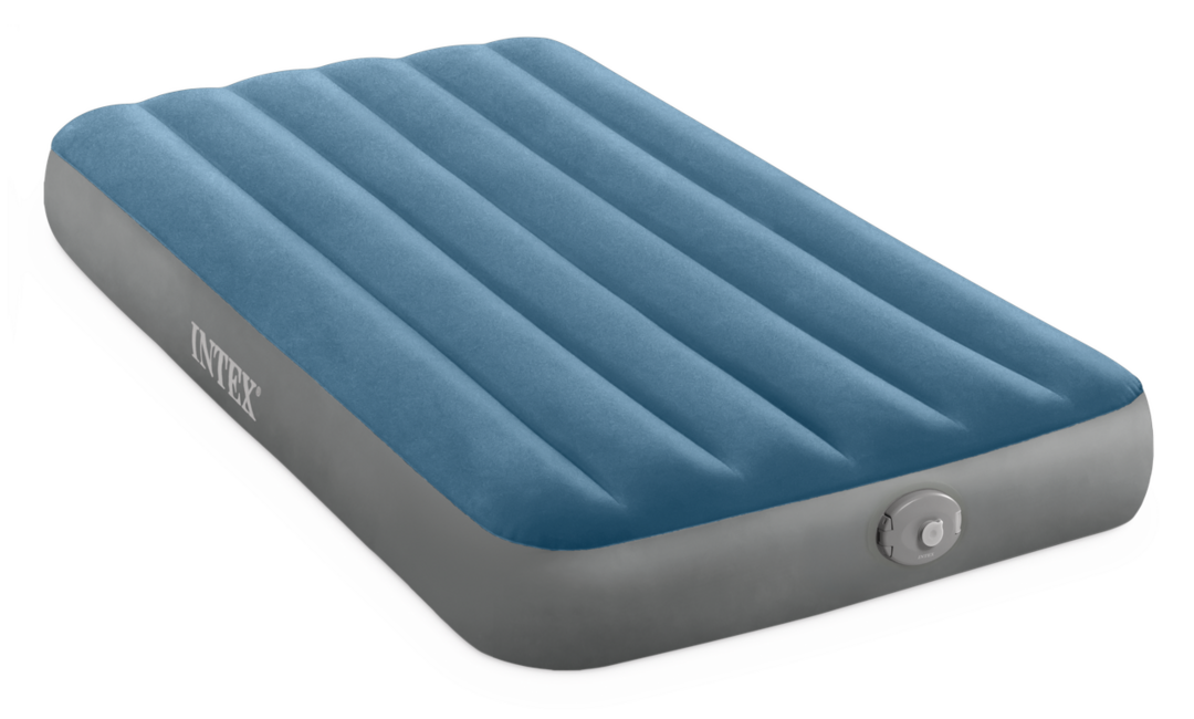 Intex Twin Prestige Downy pat gonflabil cu pompă reîncărcabilă