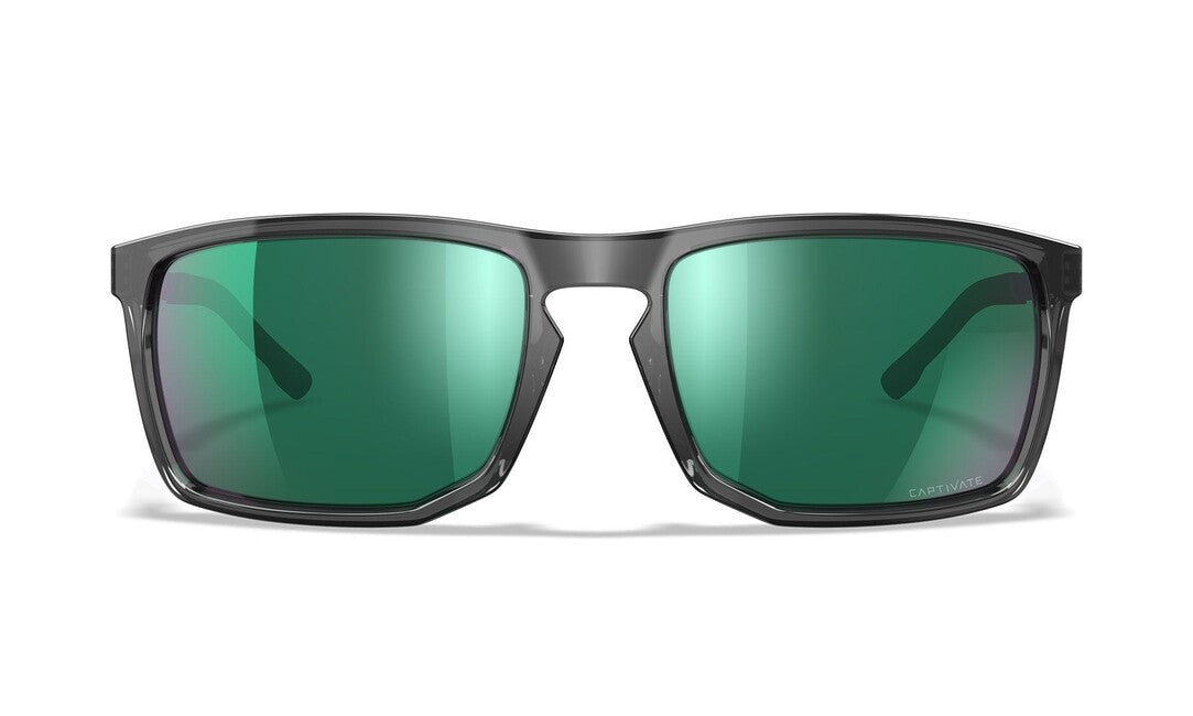 Wiley X Axe ochelari de soare Captivate Polarized Green Mirror/ Gloss Crystal Grey
