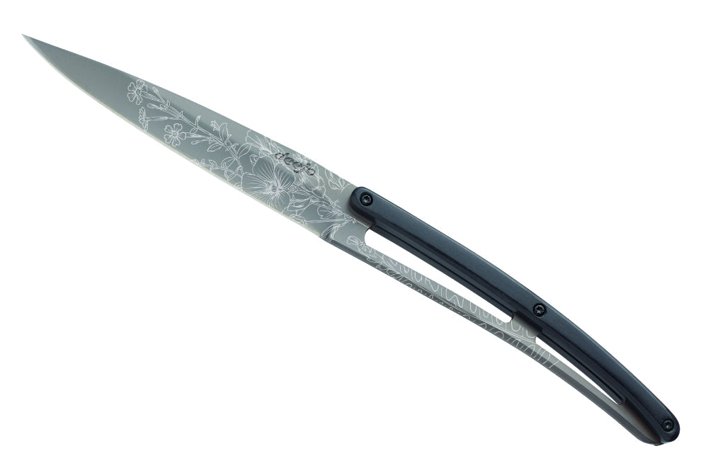 Deejo set 6 cuțite de friptură suprafață titan Paperstone design Blossom