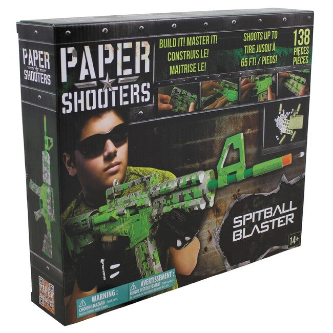 PAPER SHOOTERS Green Spit set pliabil de armă