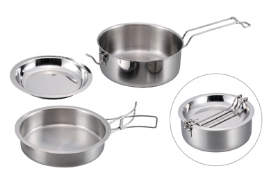 Origin Outdoors Snap-Pack de gătit din oțel inoxidabil