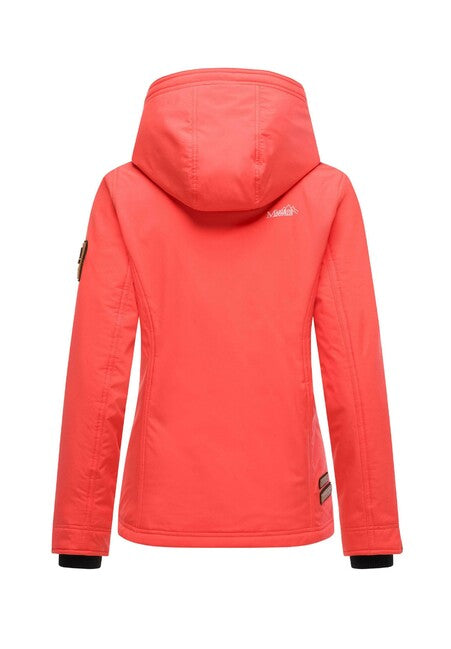 Marikoo BROMBEERE geacă de tranziție pentru femei cu glugă, Coral pink