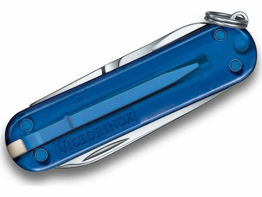 Victorinox Classic SD cuțit multifuncțional 58 mm Deep Ocean, albastru transparent, 7 funcții