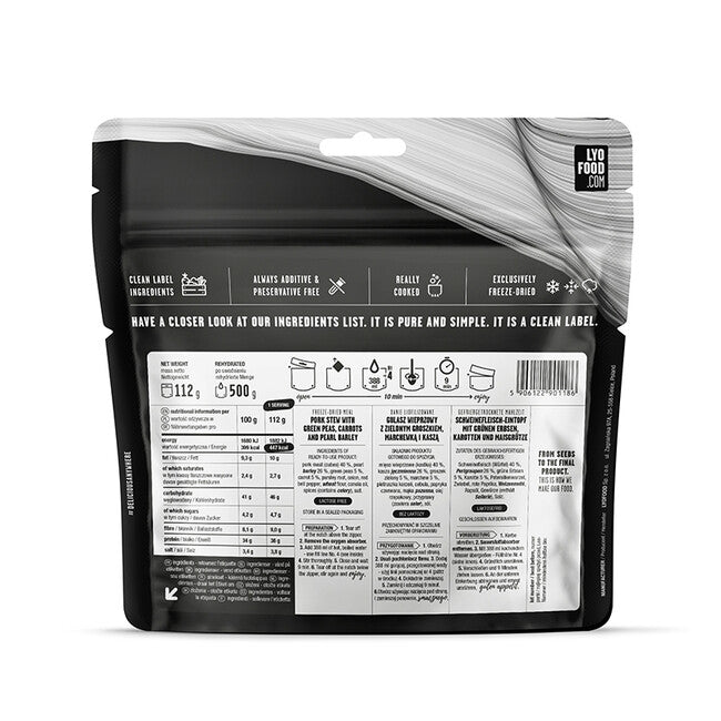 LYOfood carne de porc braconată cu crocante, 500g
