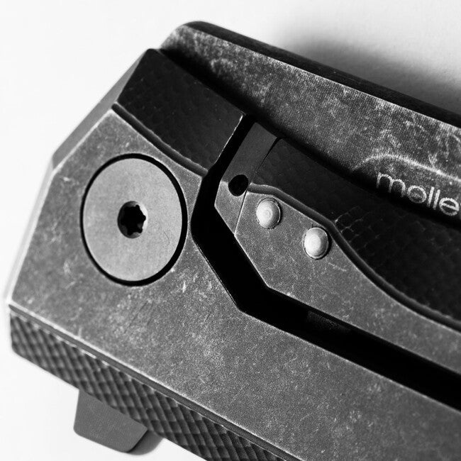 Lionsteel Myto MT01B briceag EDC hi-tech cu lamă M390 cu clip pe centură, negru pe negru