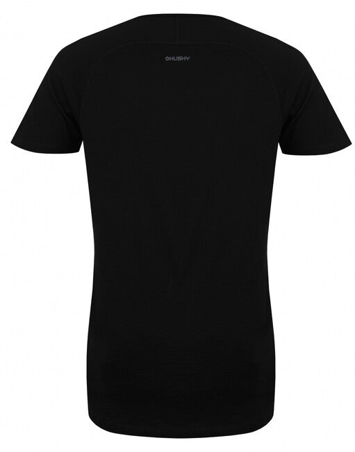 HUSKY Mersa tricou termic pentru bărbați cu mânecă scurtă, negru