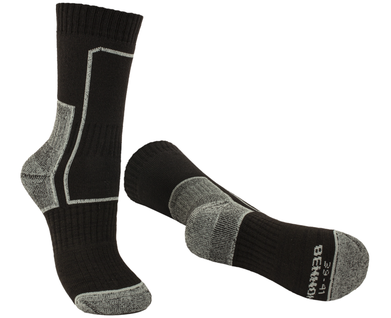 BENNON TREK Sock șosete de trekking, negre/gri