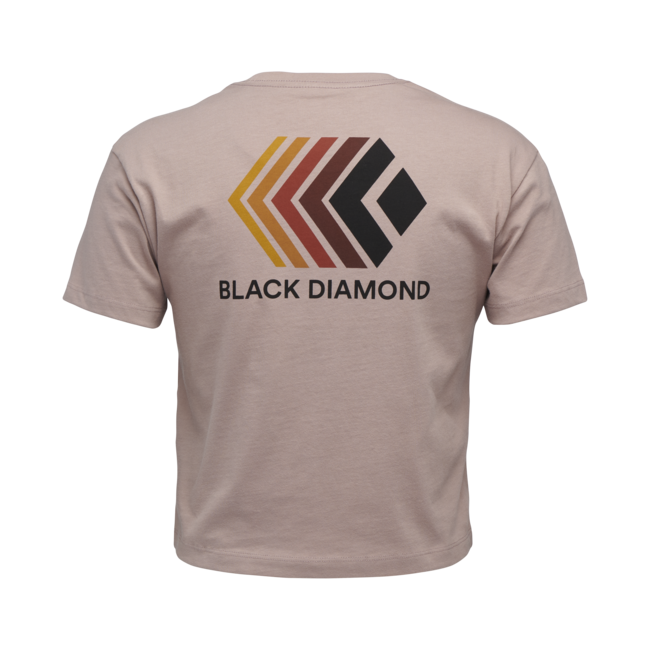 Black Diamond Faded tricou crop cu mânecă scurtă pentru femei, pale mauve