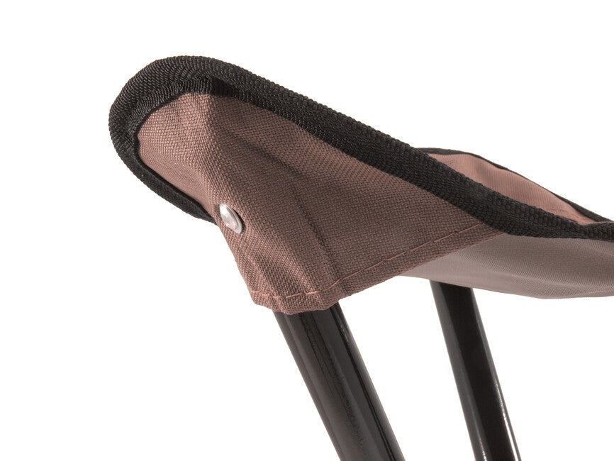 BasicNature Travelchair scaun cu trei picioare din oțel, maro
