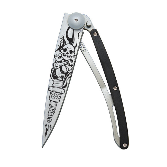 Deejo Tattoo Biker briceag ebony wood