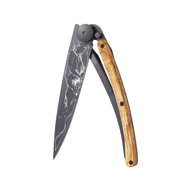 Deejo Tattoo briceag Black olive wood Taurus