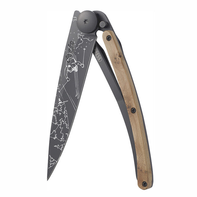 Deejo Tattoo briceag black juniper wood Ski