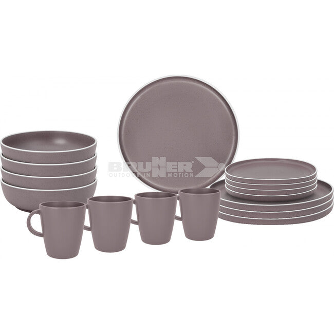 Brunner Lunch Box Dolomit set de tacâmuri de camping, violet