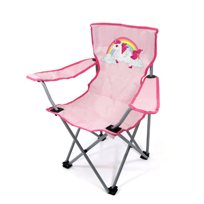 BasicNature scaun de camping pentru copii, unicorn roz