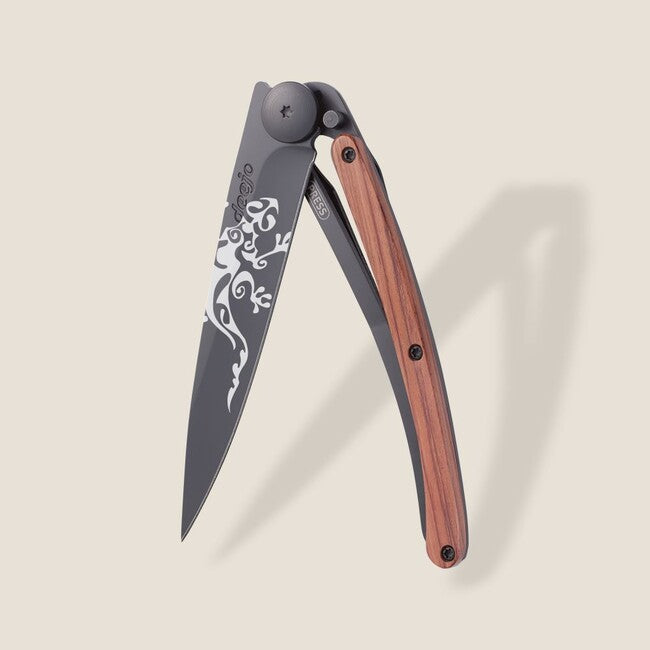Deejo Tattoo briceag Black coralwood Gecko
