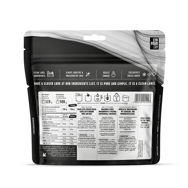 LYOfood Bolognese paste 500g