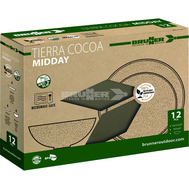 Brunner Midday Pla Tierra set de vase de camping, maro