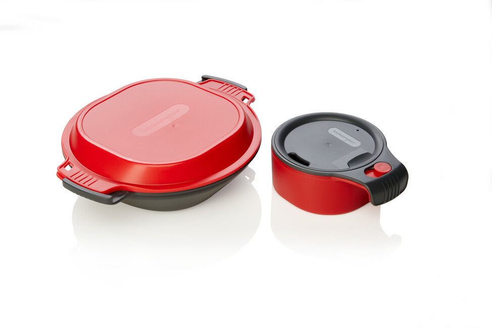Humangear GoKit Deluxe cutie de prânz, gri-roșu