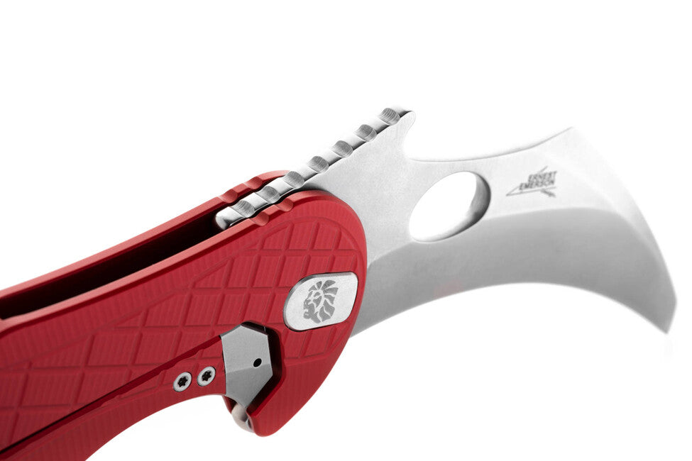 Lionsteel L.E. ONE 1 A RS briceag tip KARAMBIT Red/stone washed dezvoltat în colaborare Emerson Design