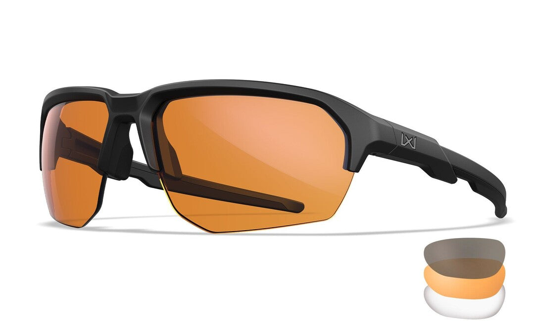 Wiley X Jakl ochelari de soare, Grey/Clear/Light Rust/Matte Black