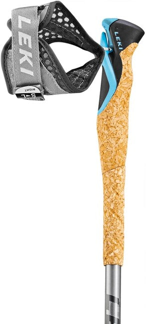 LEKI Cross Trail TA bețe de trekking, antracit închis-antracit deschis-albastru deschis, 100 - 135 cm