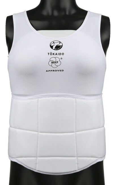 Tokaido PRO Lady protecție de corp WKF pentru femei, albă