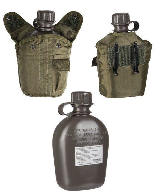 Mil-Tec ploscă US IMPORT 1l cu husă, oliv