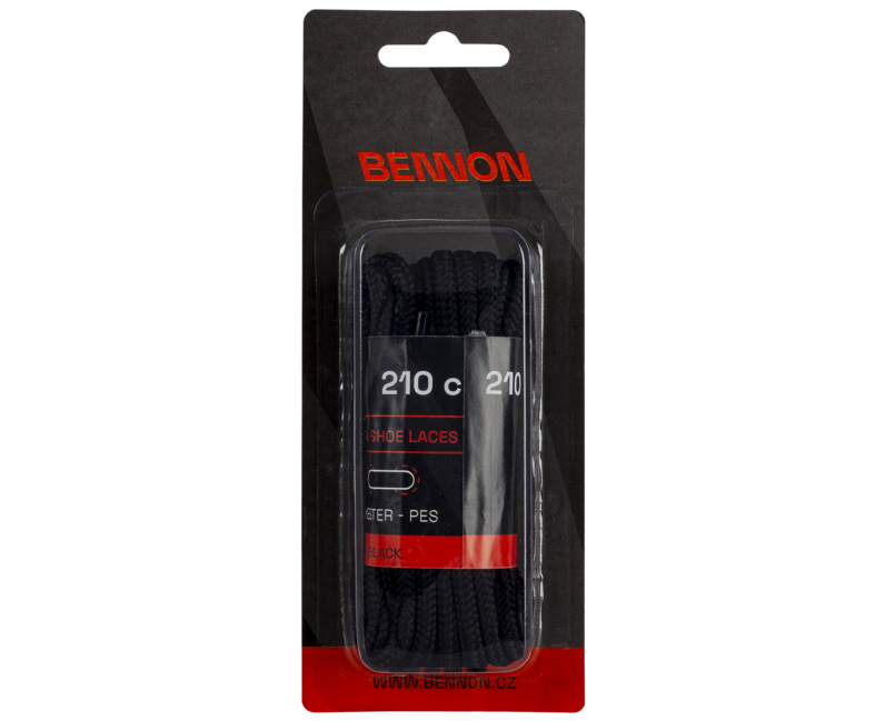 BENNON Laces Black Box șireturi pentru pantofi 210 cm