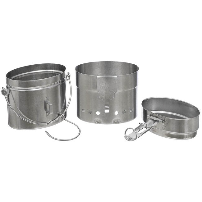 MFH SE Mess Kit 3 piese, M40, din oțel inoxidabil