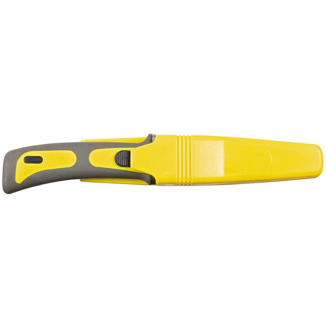 Fox Outdoor cuțit de scufundări, galben-negru, mâner din cauciuc, cu teacă