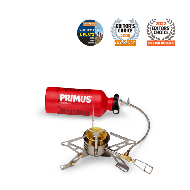 PRIMUS OmniFuel II arzător cu sticlă de combustibil și husă