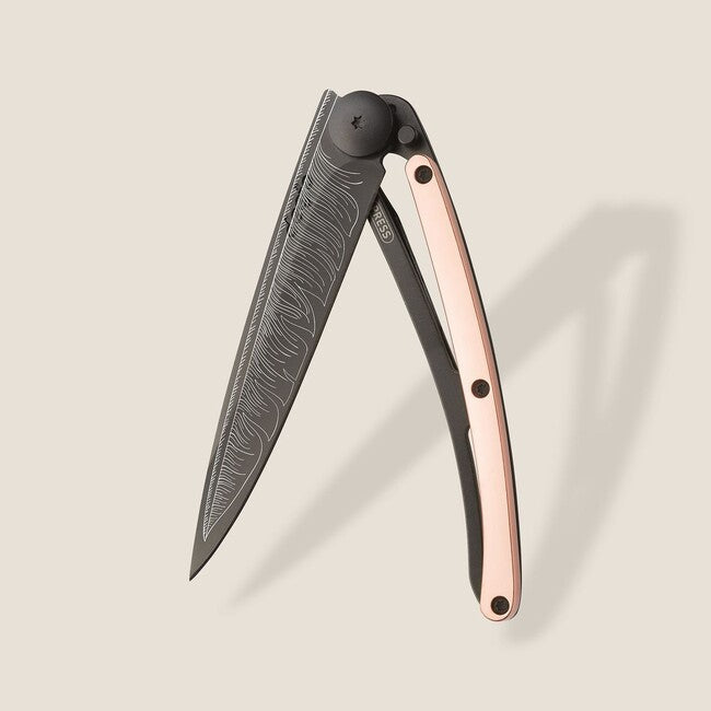 Deejo GOLD Tattoo briceag 18kt pink Feather