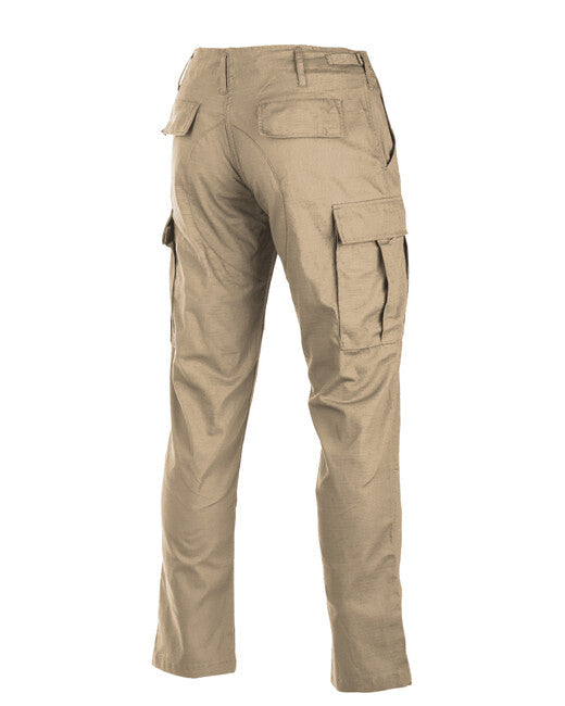 Mil-Tec US BDU SLIM FIT pantaloni de teren rip-stop, kaki