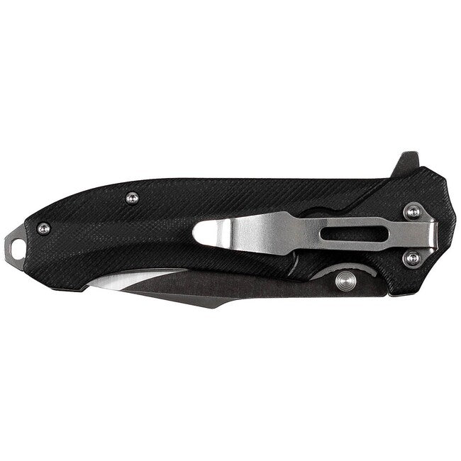 Fox Outdoor Jack briceag cu o mână, negru, mâner G10