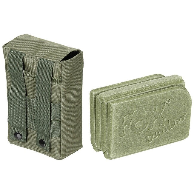 Fox Outdoor pernă de ședere termică pliabilă cu buzunar Molle, oliv
