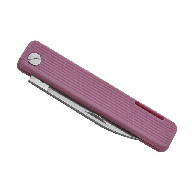 Baladeo ECO354 Papagayo briceag 7,5 cm, oțel 420, mâner TPE, roz
