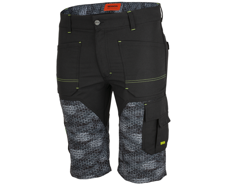 BENNON PREDATOR pantaloni scurți de lucru, negri/gri