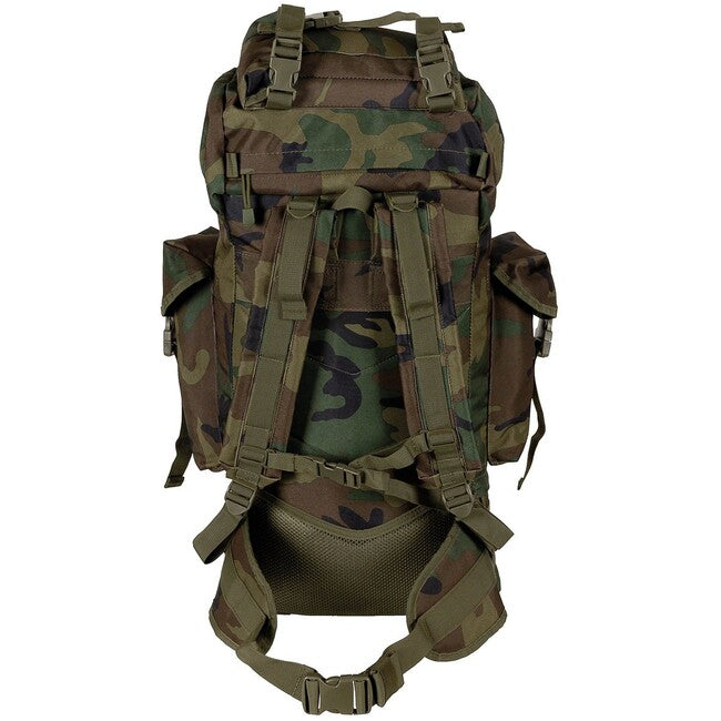 MFH rucsac MOLLE 65L, tijă de aluminiu, woodland
