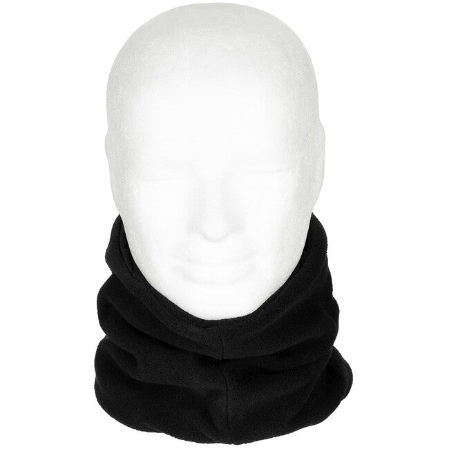 MFH fular tubular fleece cu acoperire a capului, negru