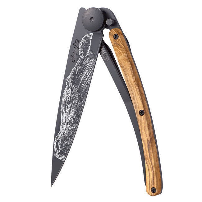 Deejo Black tattoo briceag olive wood cal cald