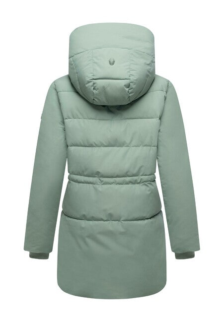 Marikoo Delilah16 geacă de iarnă pentru femei cu glugă, Smokey mint