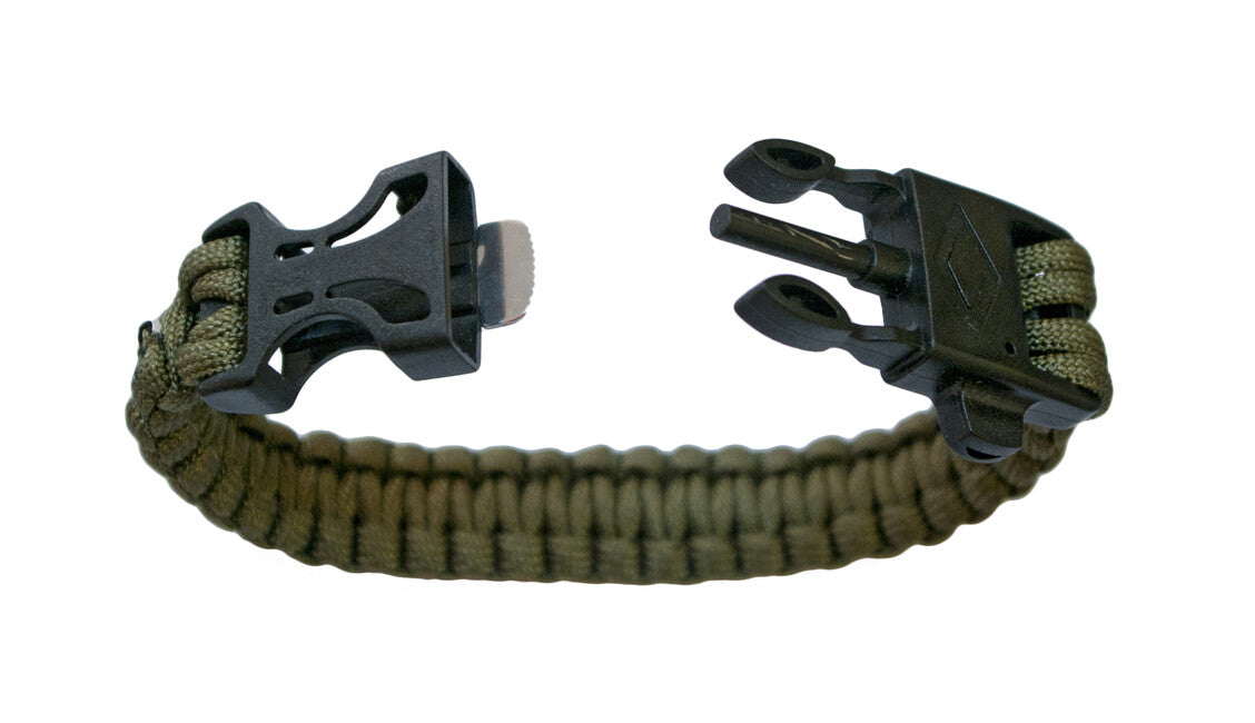 Origin Outdoors Paracord Bracelet brățară de supraviețuire cu fluieră de semnal și oțel de aprindere