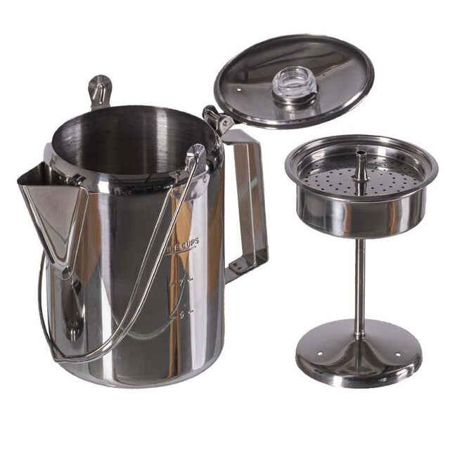 Mil-Tec ibric cu percolator, inoxidabil, 1,3 L
