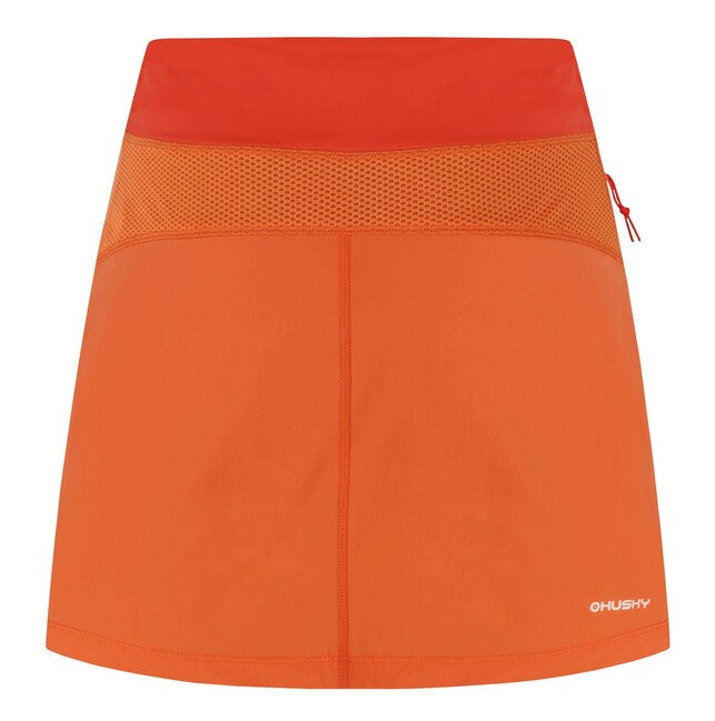 HUSKY Flamy fustă funcțională pentru femei cu pantaloni scurți, portocalii, L
