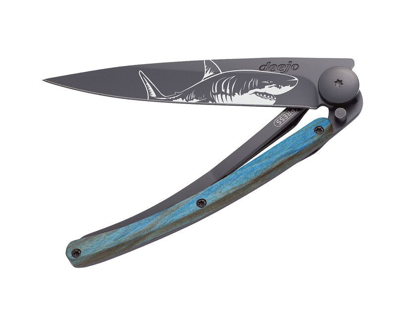Deejo Tattoo briceag Black blue beech Shark