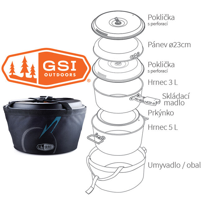 GSI Outdoors Pinnacle Base Camper set de camping pentru tacâmuri